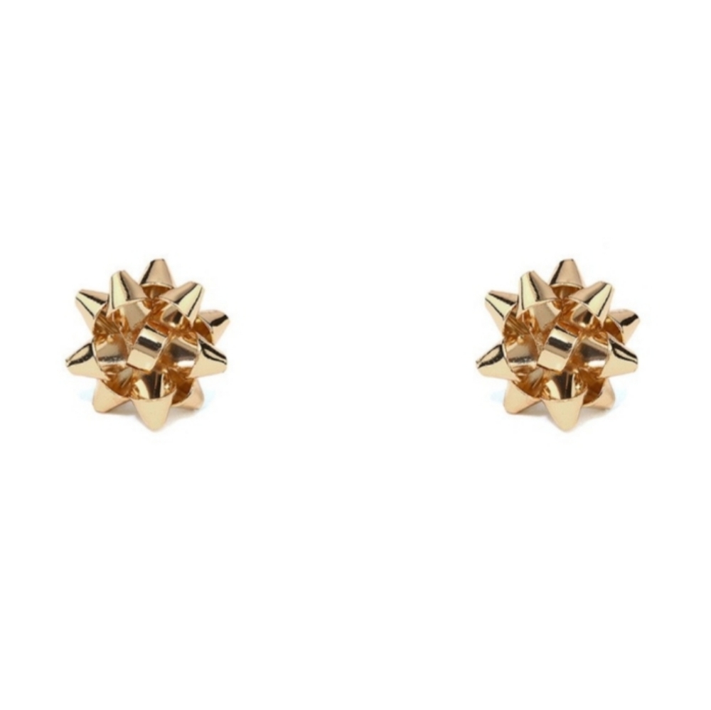 Bow Earrings - Gold